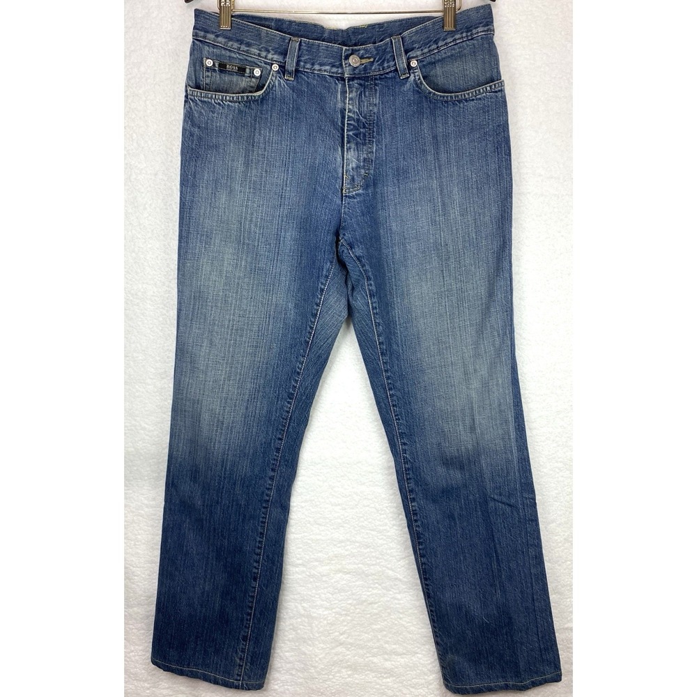 Hugo Boss Texas‎ 26015 Mens Blue Straight Leg Jeans W38 L32 Medium Wash Denim